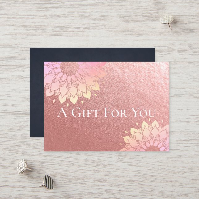 Yoga Studio Instructor Mandala Gift Certificate Rabattkort (Fram/Back In Situ)