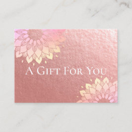 Yoga Studio Instructor Mandala Gift Certificate Rabattkort