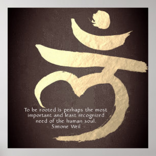Yoga Studio Instructor Root Chakra Mantra LAM-teck Poster