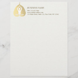 Yoga Studio Instruktör Meditation Pose Bodhi Leaf  Brevhuvud