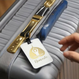 Yoga Studio Instruktör Meditation Pose Bodhi Löv Bagagebricka