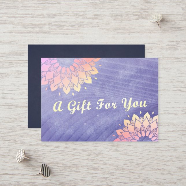 Yoga Studio-instruktör Ro Guld Mandala Rabattkort (Fram/Back In Situ)