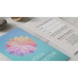 YOGA Studio Instruktörsutnämning Lotus Mandala Tidsbeställning Kort