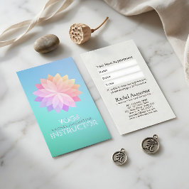 YOGA Studio Instruktörsutnämning Lotus Mandala Tidsbeställning Kort