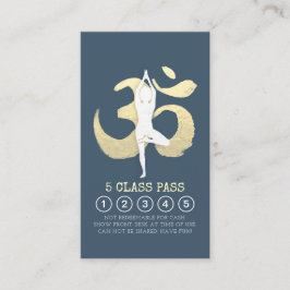 Yoga Studio Loyalty Class Pass Träd Pose OM-symbol Lojalitetskort