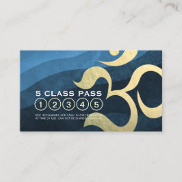 Yoga Studio Meditation Instructor 5 Class Pass OM Lojalitetskort