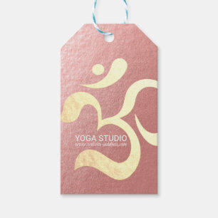 Yoga Studio Meditation Instructor Life Coach OM Presentetikett