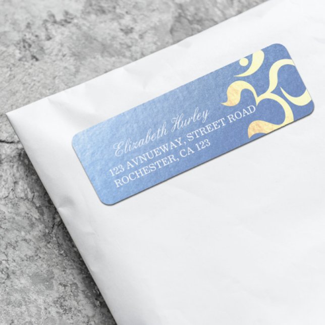 Yoga Studio Meditation Instructor Life Coach OM Returadress Etikett (Skapare uppladdad)