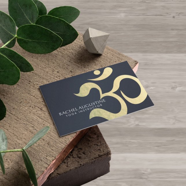 Yoga Studio Meditation Instructor Life Coach OM Visitkort (Skapare uppladdad)