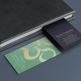 Yoga Studio Meditation Instructor Life Coach OM Visitkort