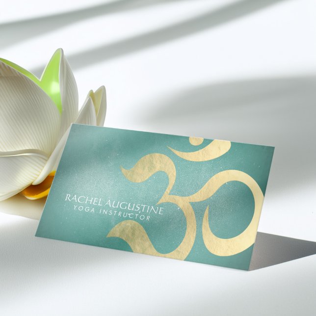 Yoga Studio Meditation Instructor Life Coach OM Visitkort (Skapare uppladdad)