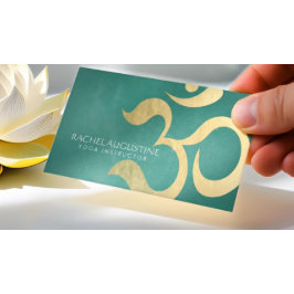 Yoga Studio Meditation Instructor Life Coach OM Visitkort