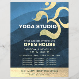 Yoga Studio Meditation Instructor om Open House Fl Reklamblad
