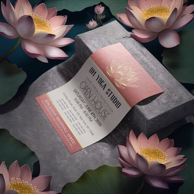 YOGA Studio Meditation Instructor Open House Lotus Reklamblad (Skapare uppladdad)