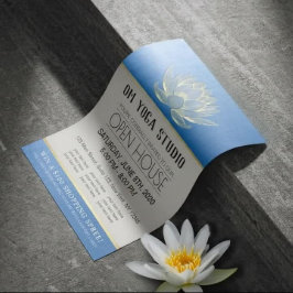YOGA Studio Meditation Instructor Open House Lotus Reklamblad