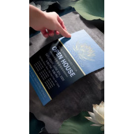 YOGA Studio Meditation Instructor Open House Lotus Reklamblad