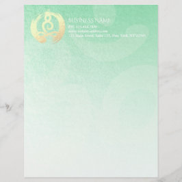 Yoga Studio Meditation Instructor Zen & OM Symbols Brevhuvud