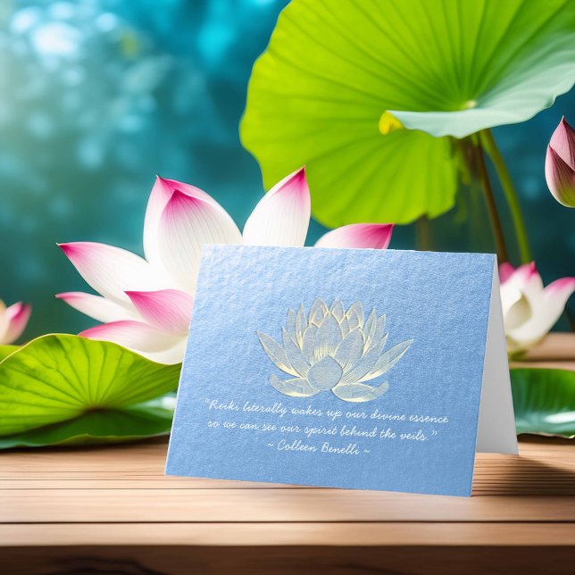 YOGA Studio Meditation Instruktör citat Guld Lotus Kort (Skapare uppladdad)