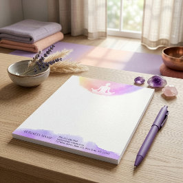 Yoga Studio Meditation Instruktör Sukhasana Pose Anteckningsblock
