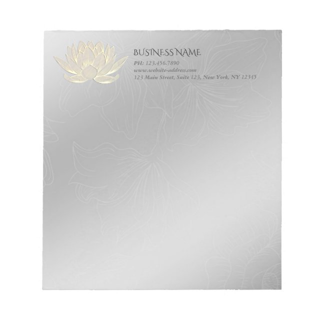 YOGA Studio Meditation Reiki-instruktor Guld Lotus Anteckningsblock (Framsida)