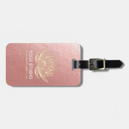 YOGA Studio Meditation Reiki-instruktor Guld Lotus Bagagebricka