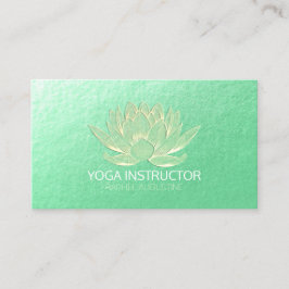 YOGA Studio Meditation Reiki-instruktor Guld Lotus Tidsbeställning Kort
