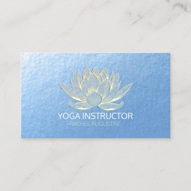 YOGA Studio Meditation Reiki-instruktor Guld Lotus Tidsbeställning Kort (Framsida)