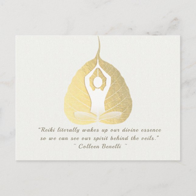 Yoga Studio Meditations Instruktör Citat Bodhi Lea Vykort (Framsida)