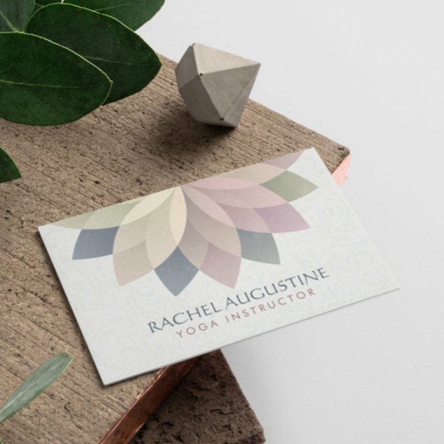 YOGA Studio Meditationstränare Färgrik Mandala Visitkort (Skapare uppladdad)