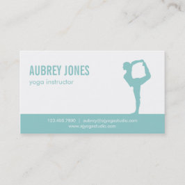 Yoga Studio Modern Affärskort - Aqua Visitkort