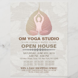 YOGA Studio Open House Meditation Pose Bodhi Löv Reklamblad
