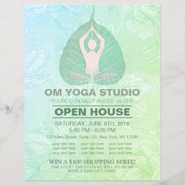 YOGA Studio Open House Meditation Pose Bodhi Löv Reklamblad