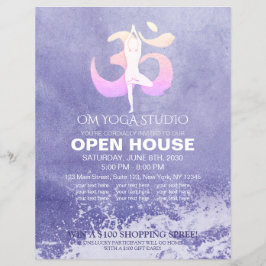 YOGA Studio Open House Meditation Pose Reklamblad