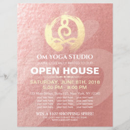 YOGA Studio Open House Meditation Posture Zen-teck Reklamblad