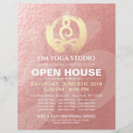 YOGA Studio Open House Meditation Posture Zen-teck Reklamblad