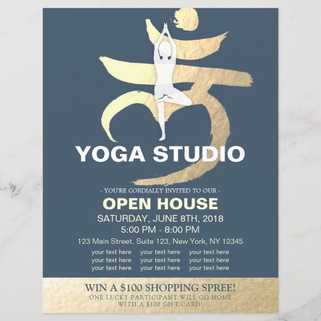 YOGA Studio Open House Meditation Root Chakra-teck Reklamblad (Framsidan)