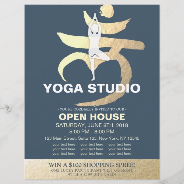 YOGA Studio Open House Meditation Root Chakra-teck Reklamblad (Framsidan)