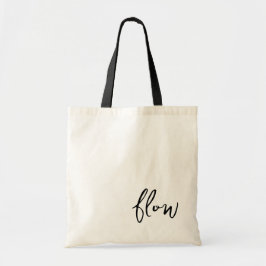 Yoga Studio Tote Bag Flow Script Svart Canvas Tygkasse