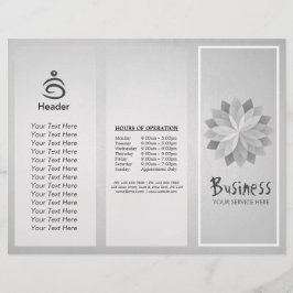 Yoga Studio Tri-Fold Brochure Lotus Blommigt Manda
