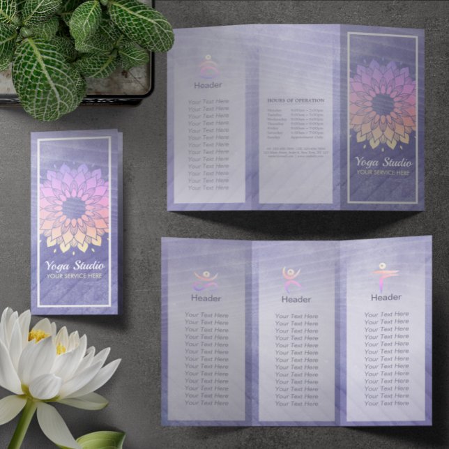 Yoga Studio Tri-Fold Brochure Mandala (Skapare uppladdad)