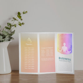 Yoga Studio Tri-Fold Brochures Life Coach Healer Reklamblad