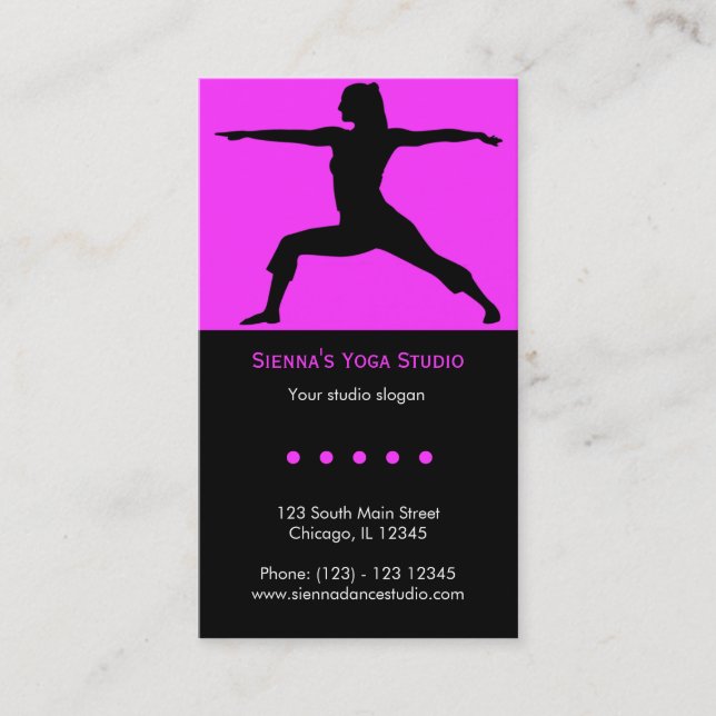 Yoga Studio Visitkort (Framsida)
