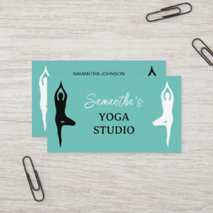 Yoga Studio-visitkortsmall med attitydlogotyp Visitkort