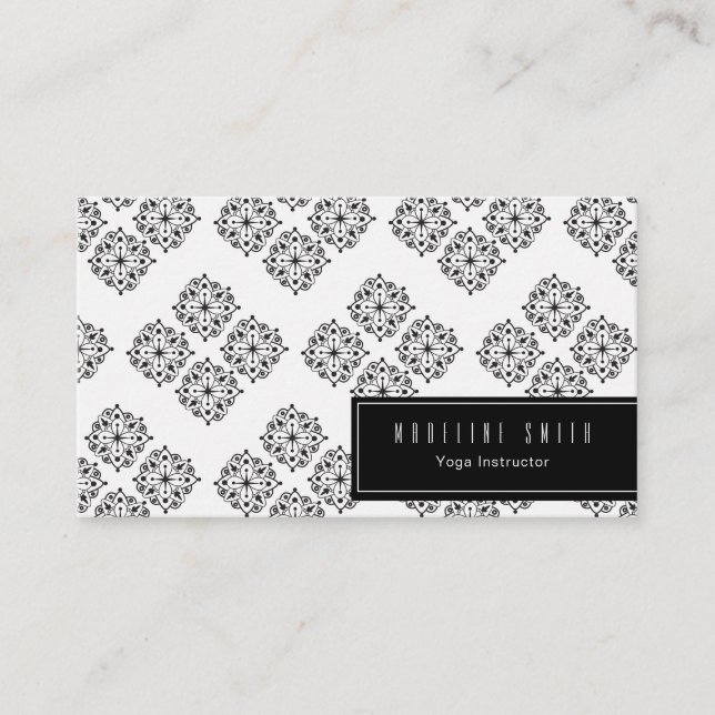 Yoga Studio Yoga Instructor Mandela Visitkort (Framsida)