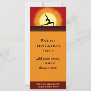 Yoga Sunrise Pose Silhouette-inbjudan till medlems Inbjudningar