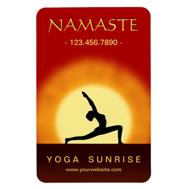 Yoga Sunrise Pose Yoga Studio Large Flexi Magnets Magnet (Vertikal)