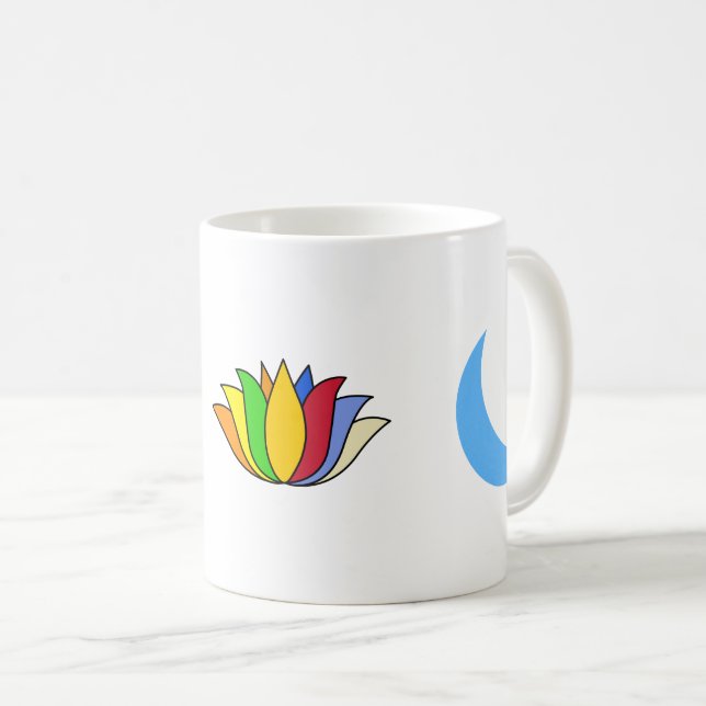 Yoga-symboler för självrealisering kaffemugg (Framsida höger)