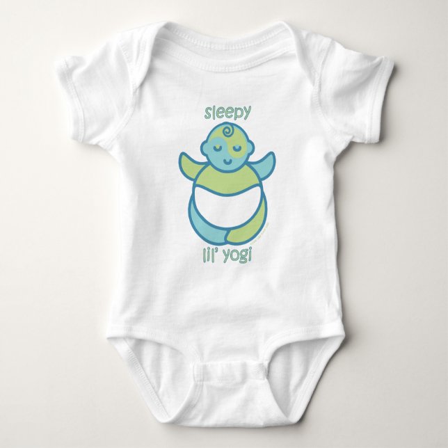 Yoga Tala Baby: Sömnig Lil'Yogi T-shirt (Framsida)