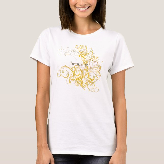 Yoga Tala: Gult Styrka Chakra Tee Shirt (Framsida)