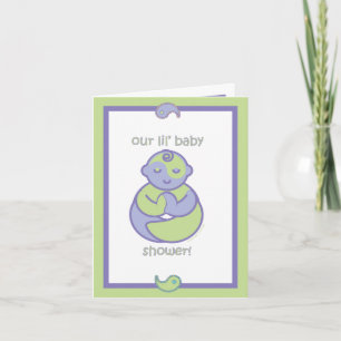 Yoga talar babyen: Lil baby shower! Notera kortet Inbjudan